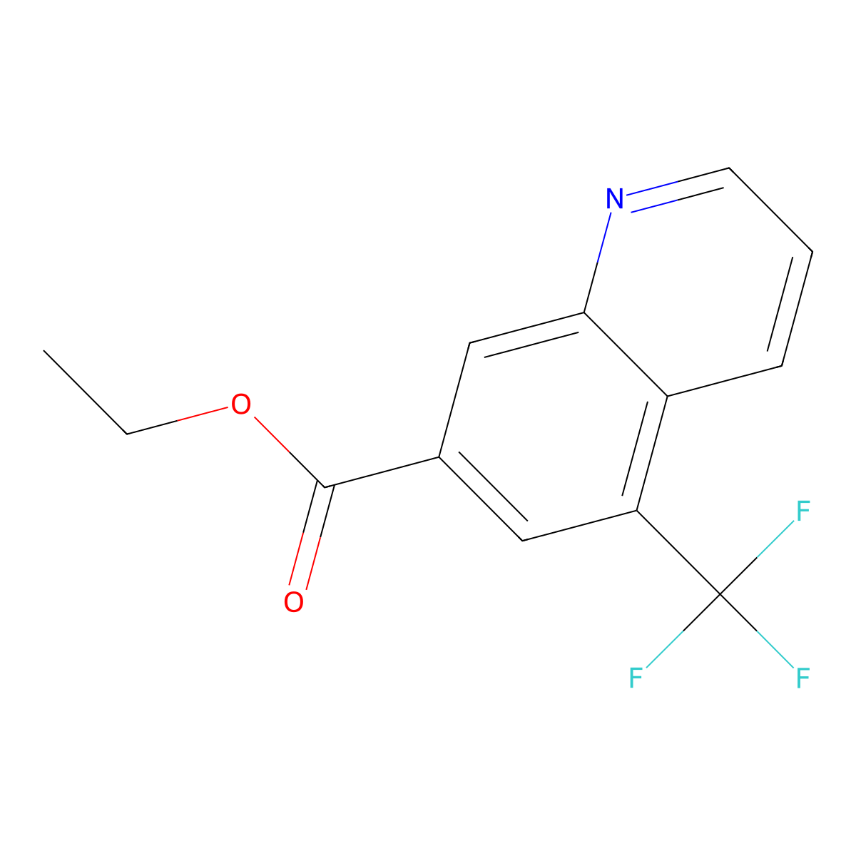 Ethyl 5-(trifluoromethyl)quinoline-7-carboxylate molecular structure, CAS 2314381-54-7
