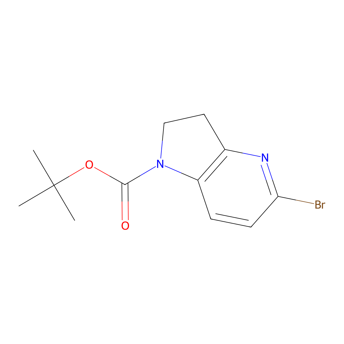 tert-Butyl 5-bromo-2,3-dihydro-1H-pyrrolo[3,2-b]pyridine-1-carboxylate molecular structure, CAS 2314394-64-2