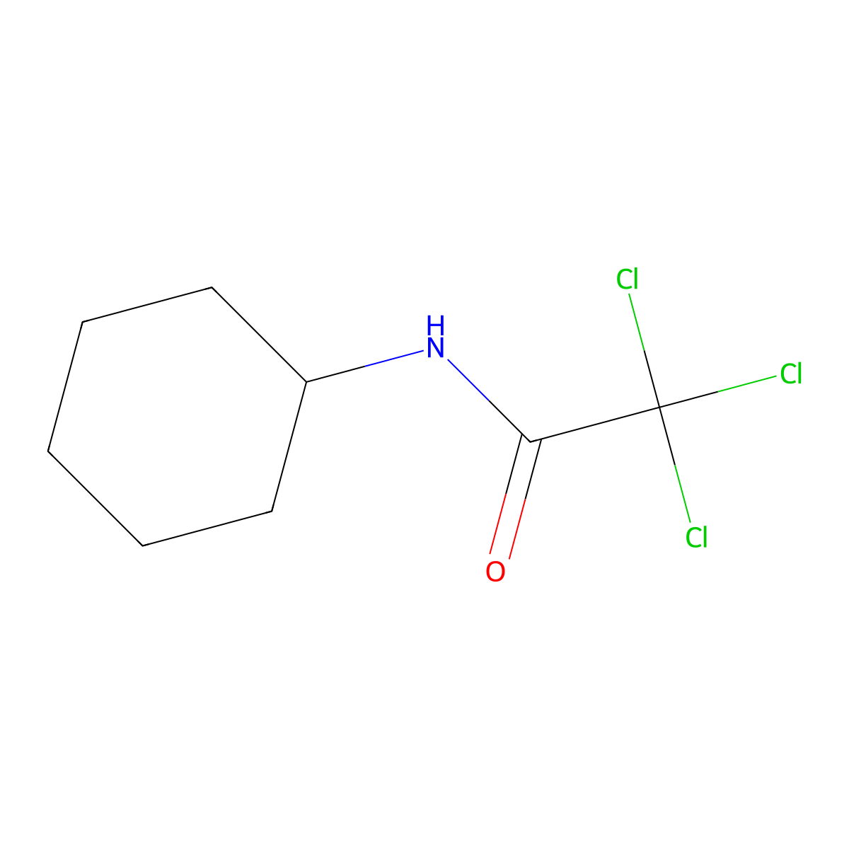 2,2,2-trichloro-N-cyclohexylacetamide molecular structure, CAS 23144-68-5