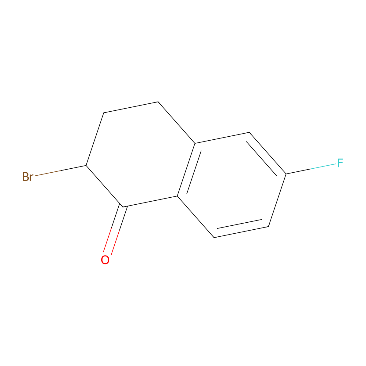 2-Bromo-6-fluoro-3,4-dihydro-2H-naphthalen-1-one molecular structure, CAS 2314440-26-9