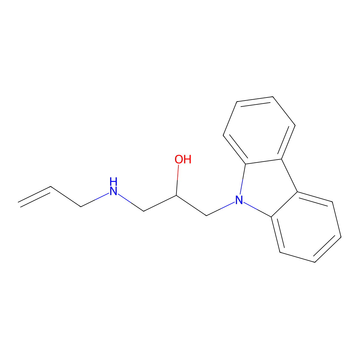 1-(allylamino)-3-(9H-carbazol-9-yl)-2-propanol molecular structure, CAS 2314453-06-8