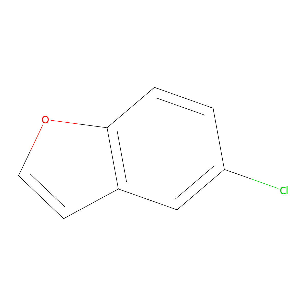 5-Chloro-1-benzofuran molecular structure, CAS 23145-05-3