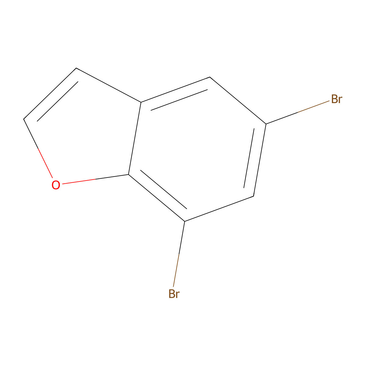 5,7-Dibromobenzofuran molecular structure, CAS 23145-08-6