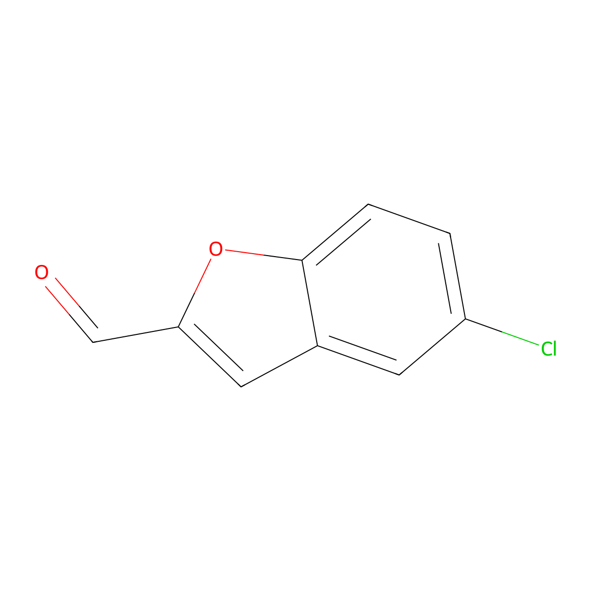 5-Chloro-1-benzofuran-2-carbaldehyde molecular structure, CAS 23145-14-4