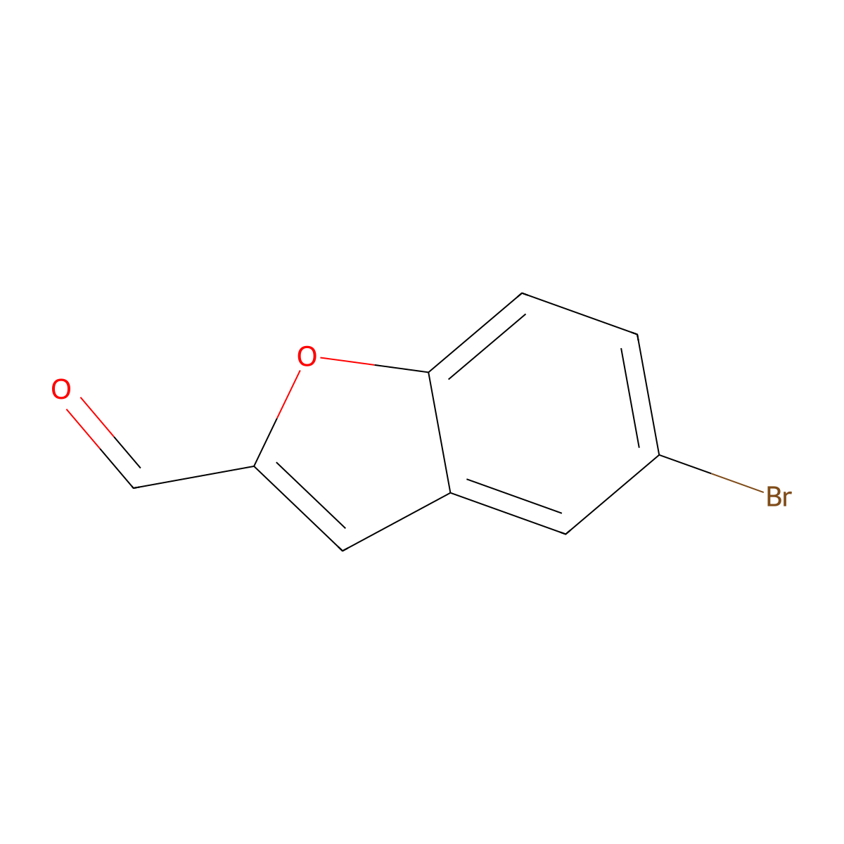 5-Bromo-1-benzofuran-2-carbaldehyde molecular structure, CAS 23145-16-6