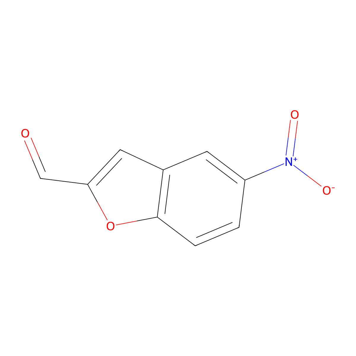 5-Nitro-1-benzofuran-2-carbaldehyde molecular structure, CAS 23145-18-8