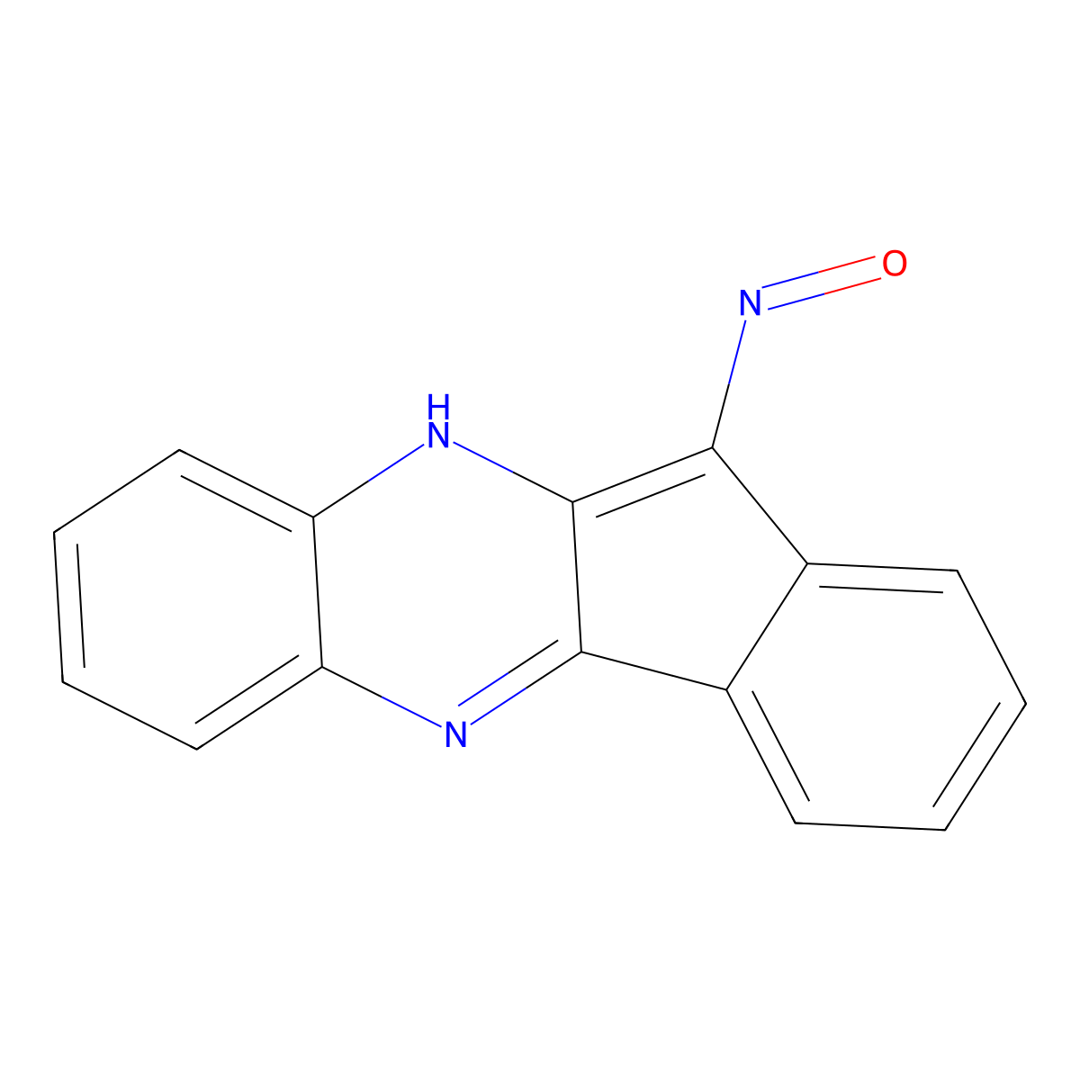 11H-indeno[1,2-b]quinoxalin-11-one oxime molecular structure, CAS 23146-22-7