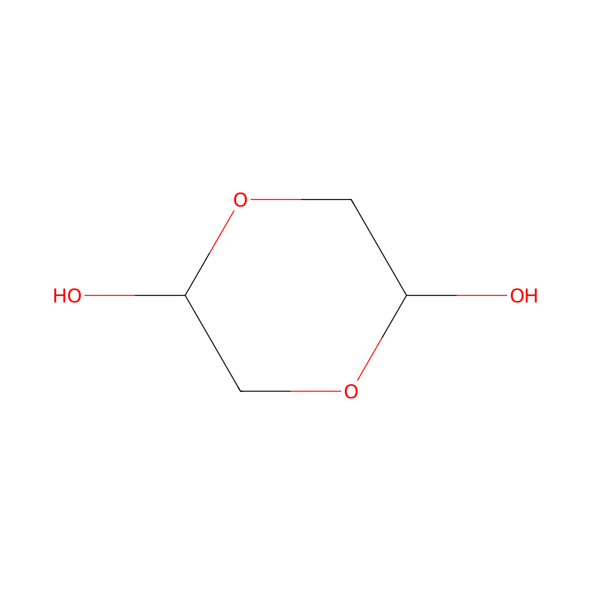 Glycolaldehyde dimer molecular structure, CAS 23147-58-2