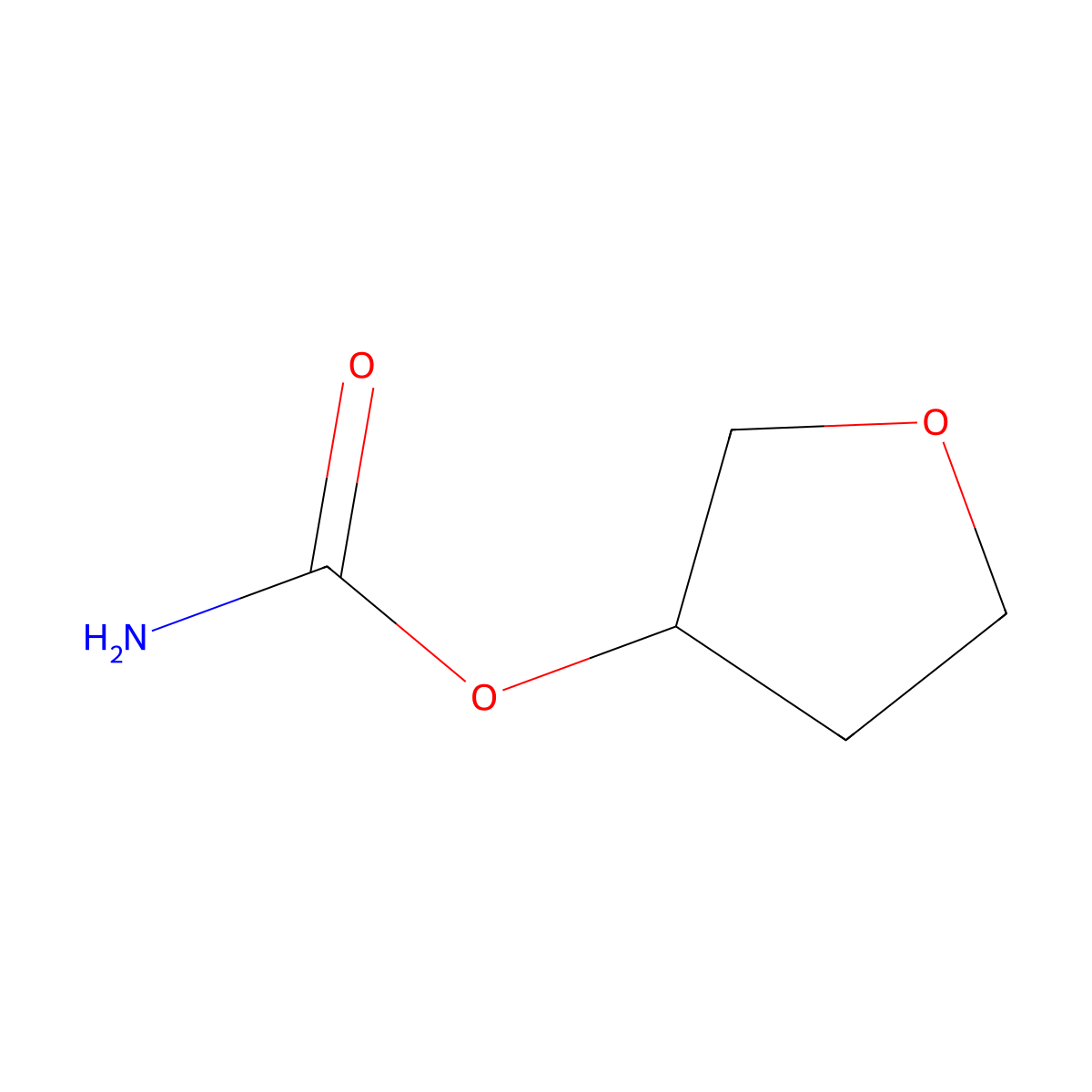 Oxolan-3-yl carbamate molecular structure, CAS 23147-96-8