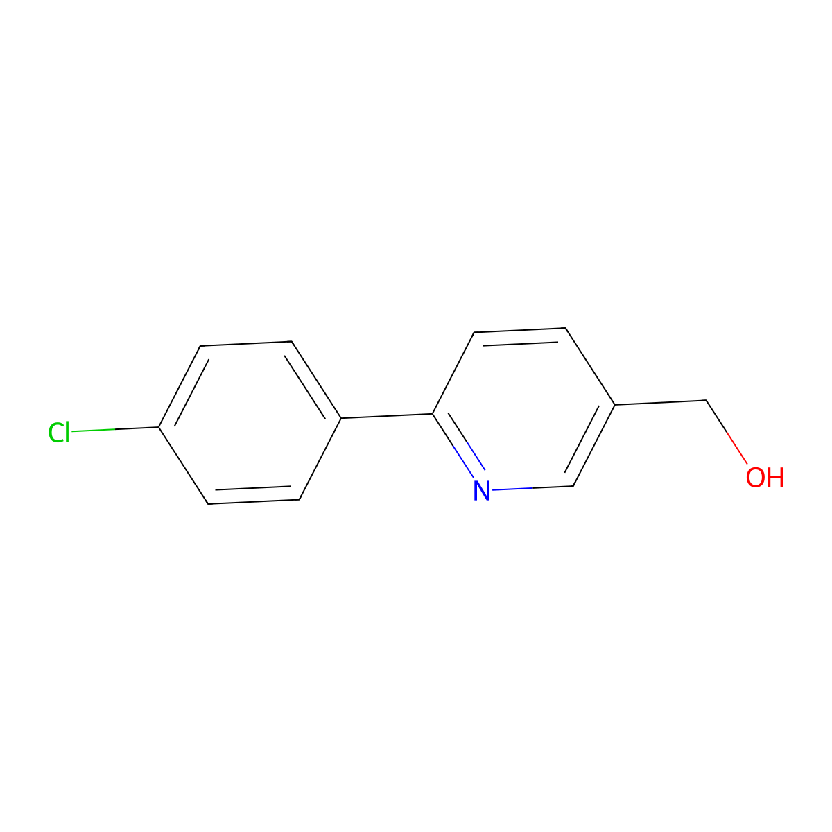 [6-(4-Chlorophenyl)pyridin-3-yl]methanol molecular structure, CAS 23148-55-2