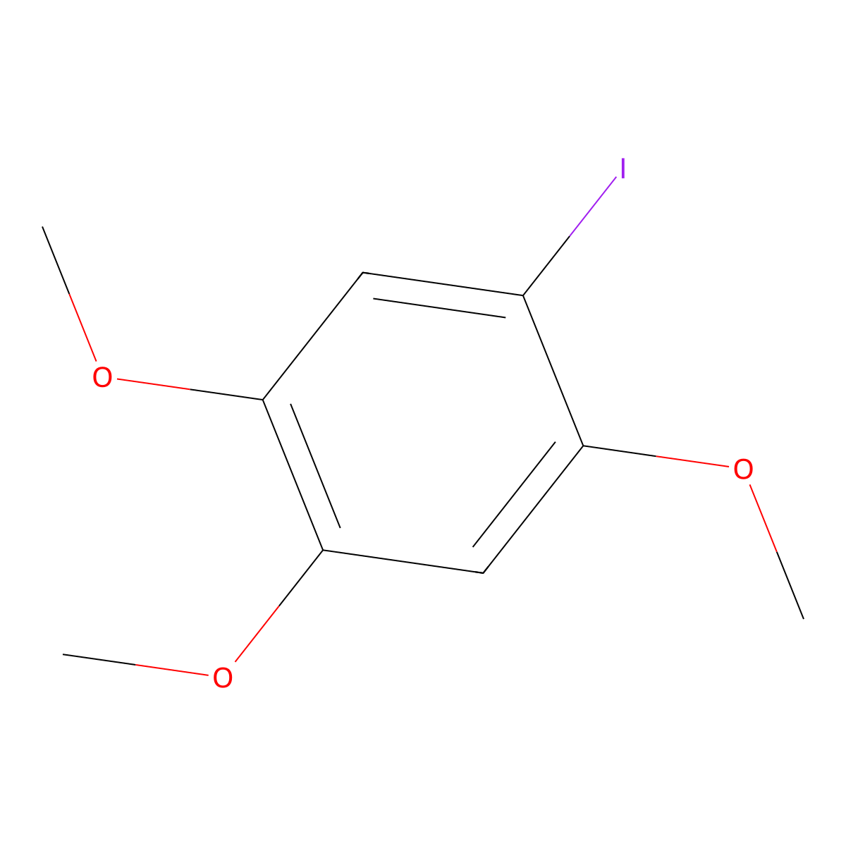 1-Iodo-2,4,5-trimethoxybenzene molecular structure, CAS 23149-33-9