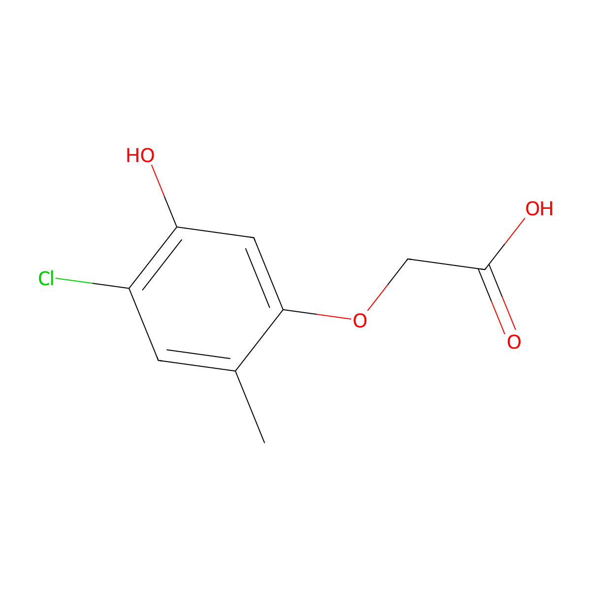2-(4-Chloro-5-hydroxy-2-methylphenoxy)acetic acid molecular structure, CAS 2315-24-4