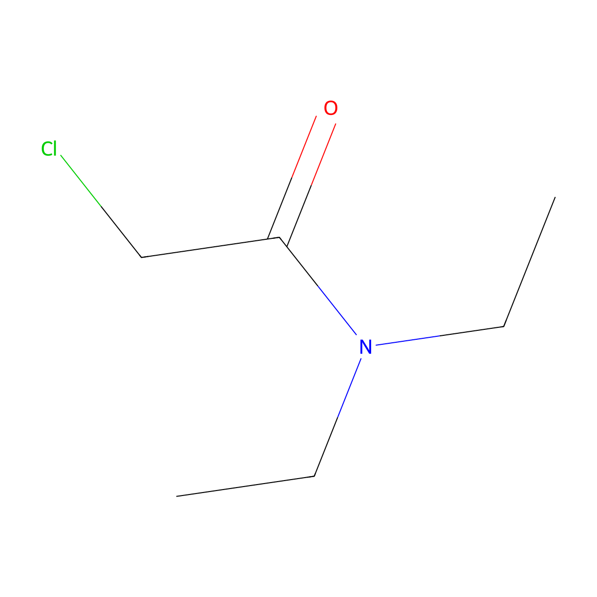 Chloro-N,N-diethylacetamide molecular structure, CAS 2315-36-8