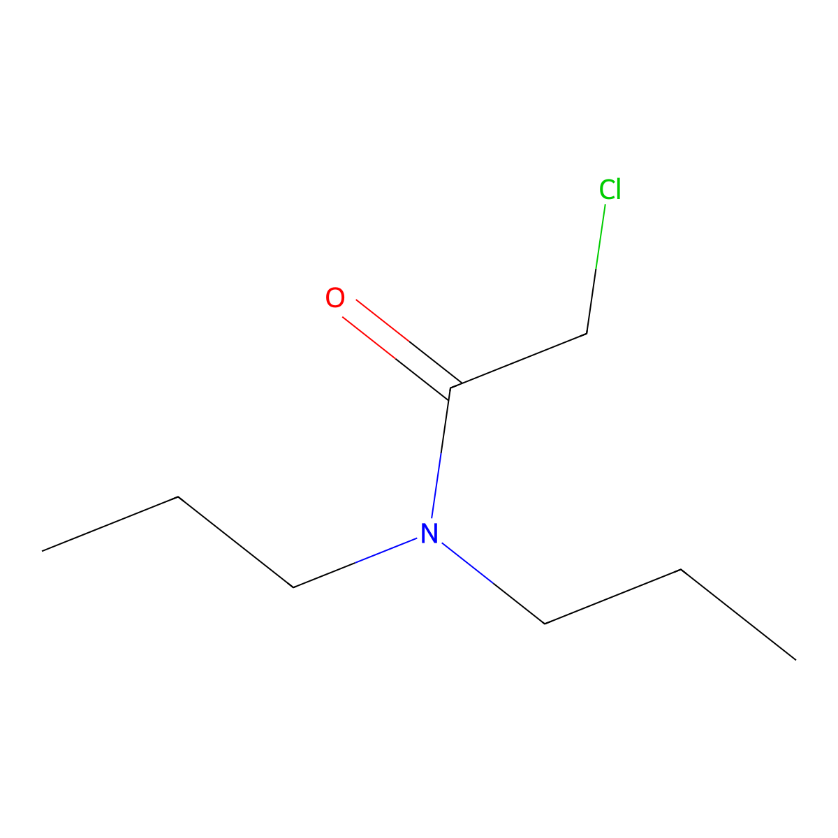 2-chloro-N,N-dipropylacetamide molecular structure, CAS 2315-37-9