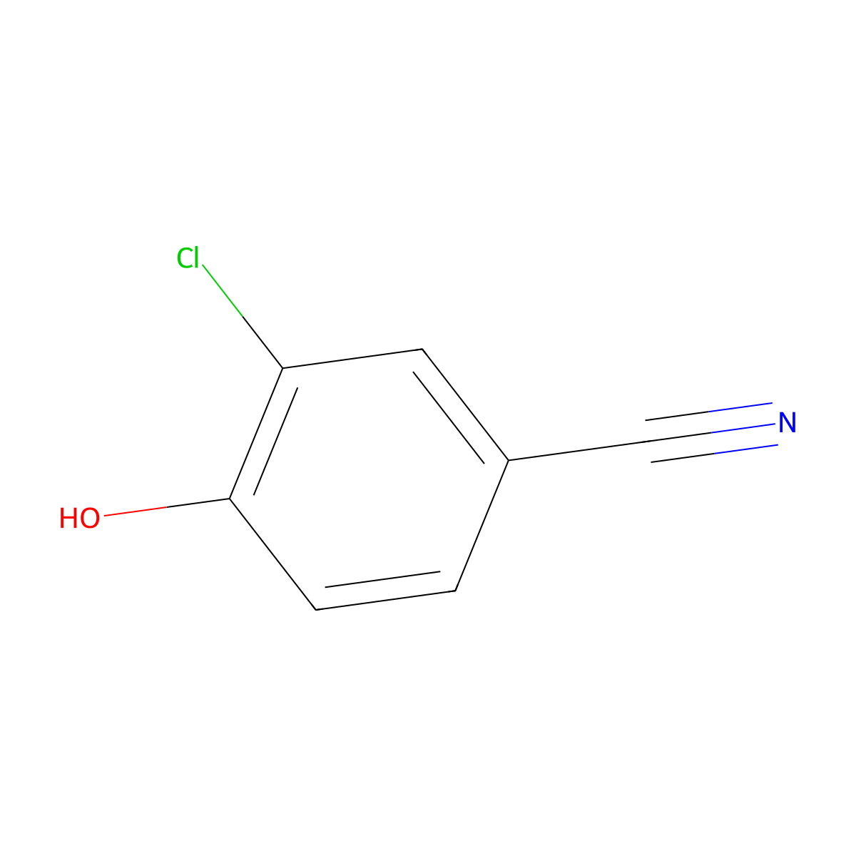 Benzonitrile, 3-chloro-4-hydroxy- molecular structure, CAS 2315-81-3
