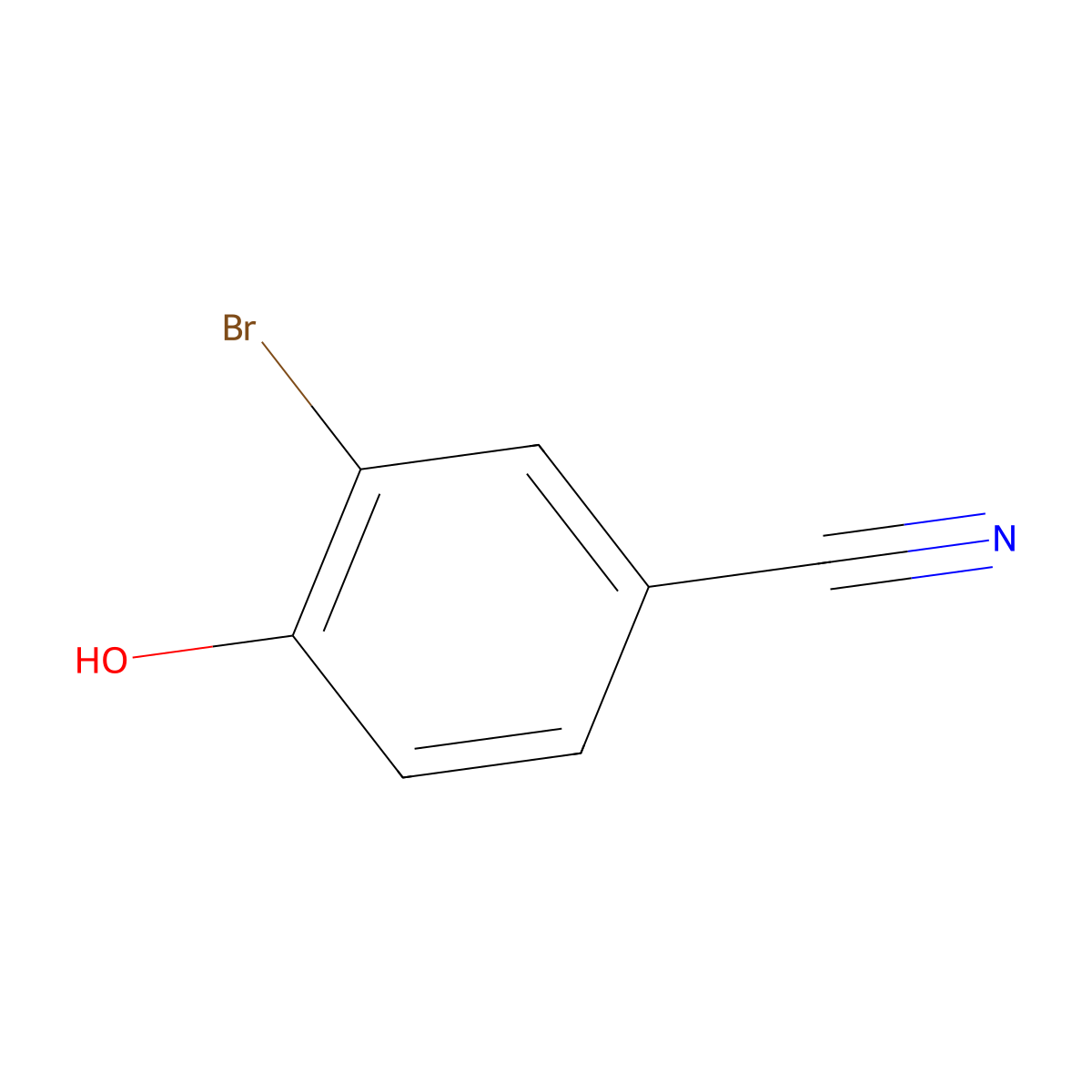 3-Bromo-4-hydroxybenzonitrile molecular structure, CAS 2315-86-8