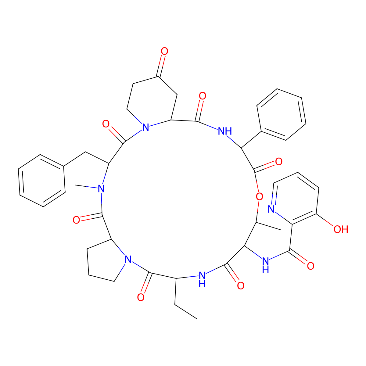 Virginiamycin S1 molecular structure, CAS 23152-29-6