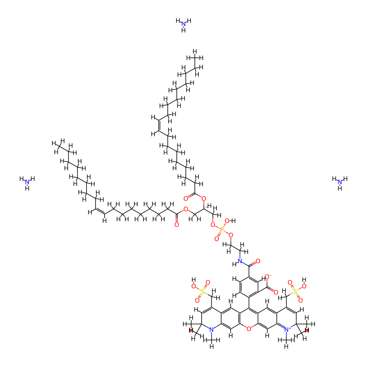 18:1 PE-TopFluor(R) AF594 Ammonium salt molecular structure, CAS 2315262-12-3