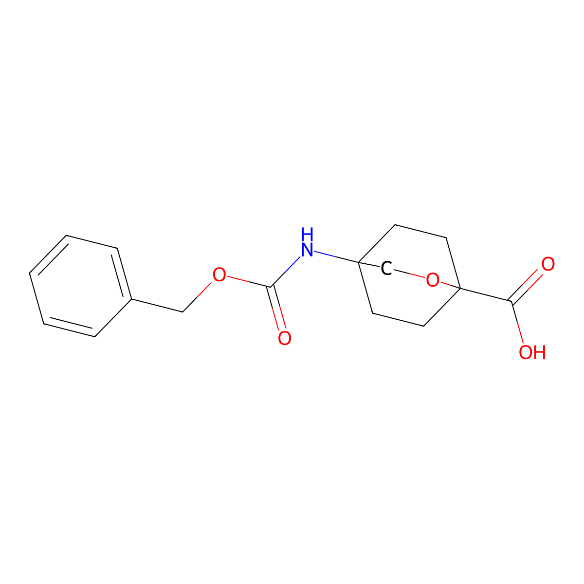4-(((Benzyloxy)carbonyl)amino)-2-oxabicyclo[2.2.2]octane-1-carboxylic acid molecular structure, CAS 2315282-09-6