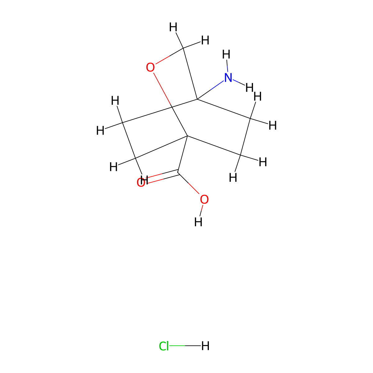 4-Amino-2-oxabicyclo[2.2.2]octane-1-carboxylic acid hydrochloride molecular structure, CAS 2315282-10-9