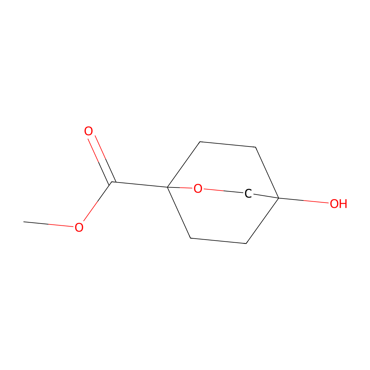 Methyl 4-hydroxy-2-oxabicyclo[2.2.2]octane-1-carboxylate molecular structure, CAS 2315282-36-9