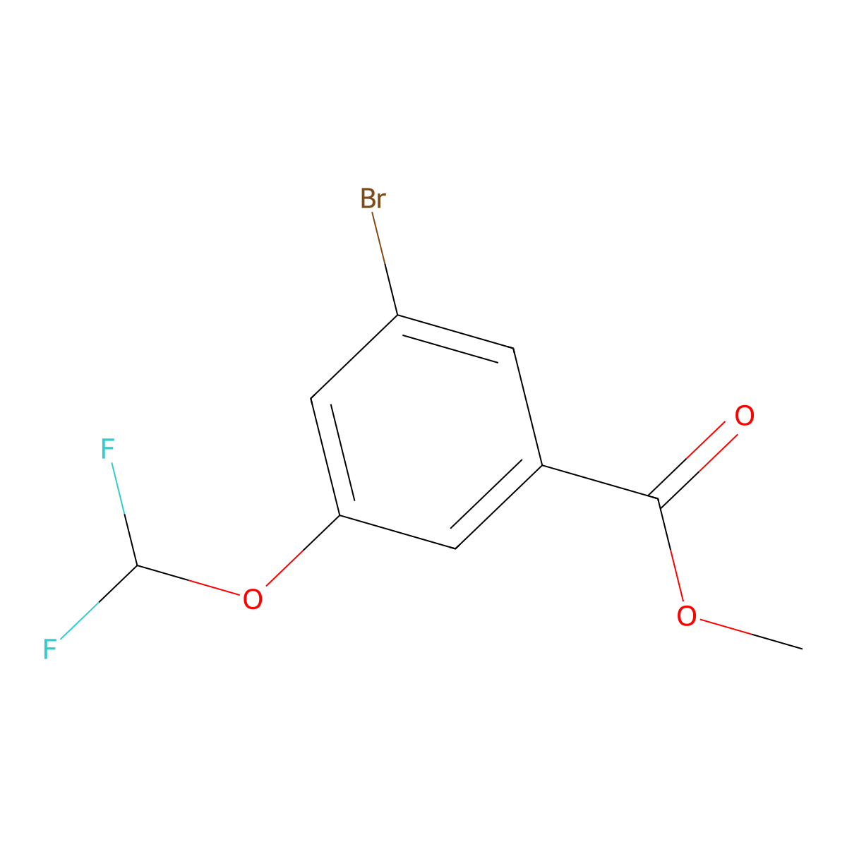 3-Bromo-5-difluoromethoxy-benzoic acid methyl ester molecular structure, CAS 2315283-63-5