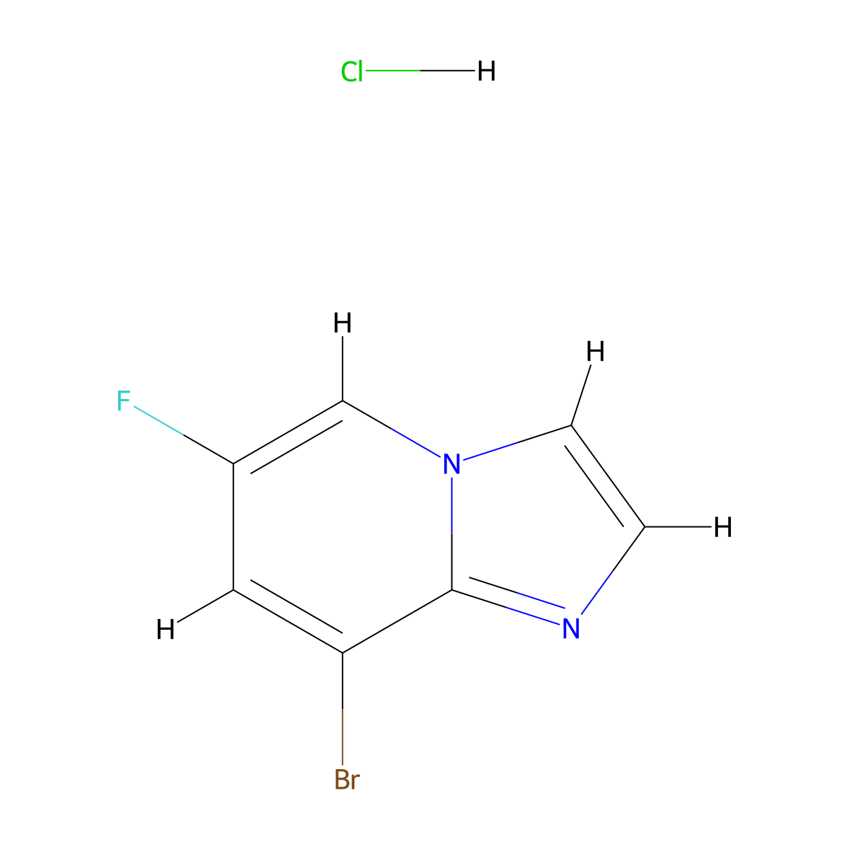 8-Bromo-6-fluoroimidazo[1,2-A]pyridine hydrochloride molecular structure, CAS 2315283-97-5