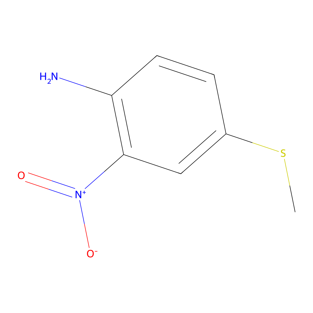4-(Methylsulfanyl)-2-nitroaniline molecular structure, CAS 23153-09-5
