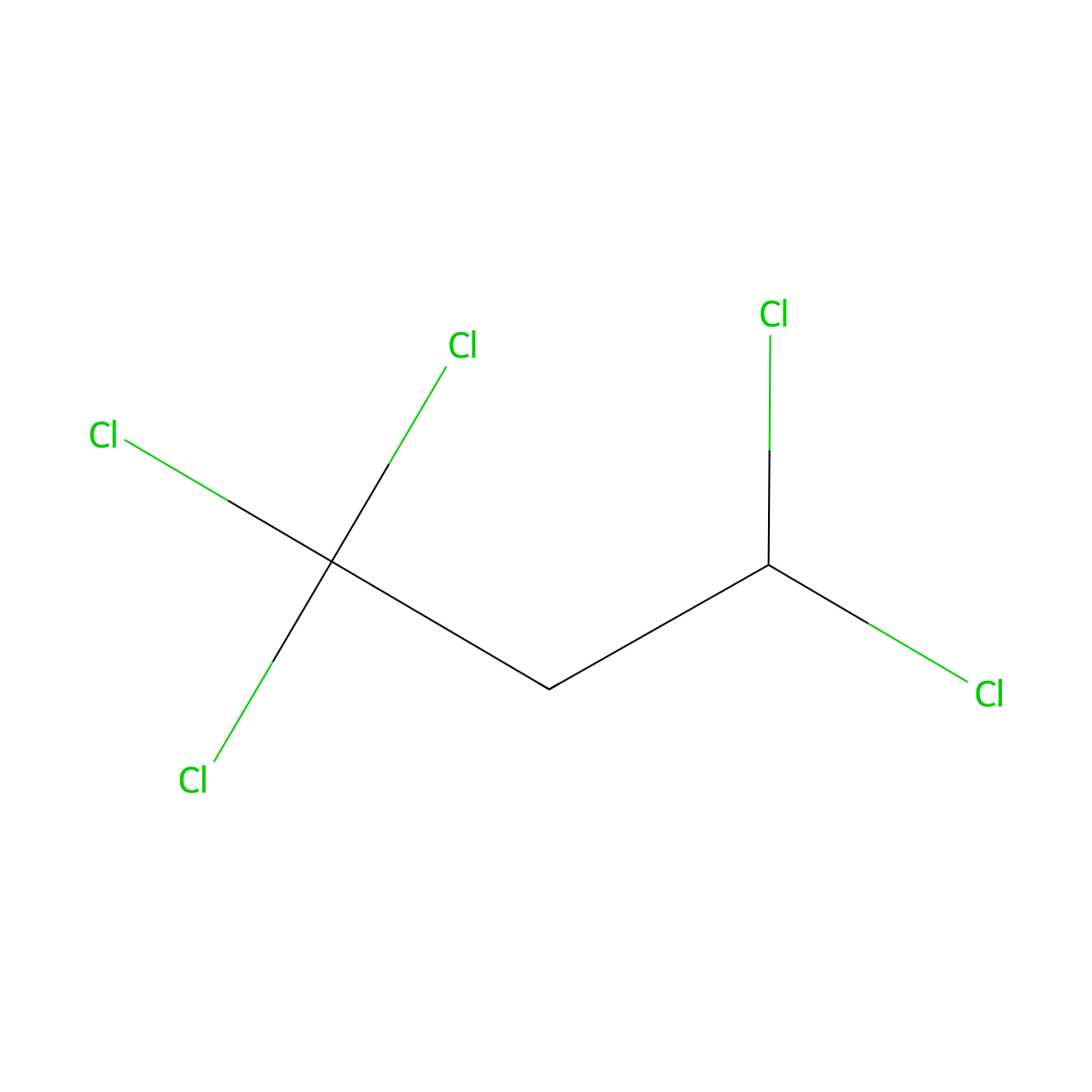 Propane, 1,1,1,3,3-pentachloro- molecular structure, CAS 23153-23-3