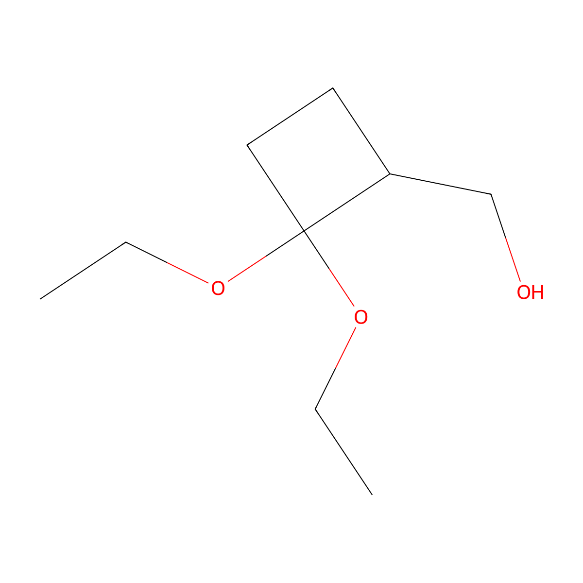 (2,2-Diethoxycyclobutyl)methanol molecular structure, CAS 23153-61-9