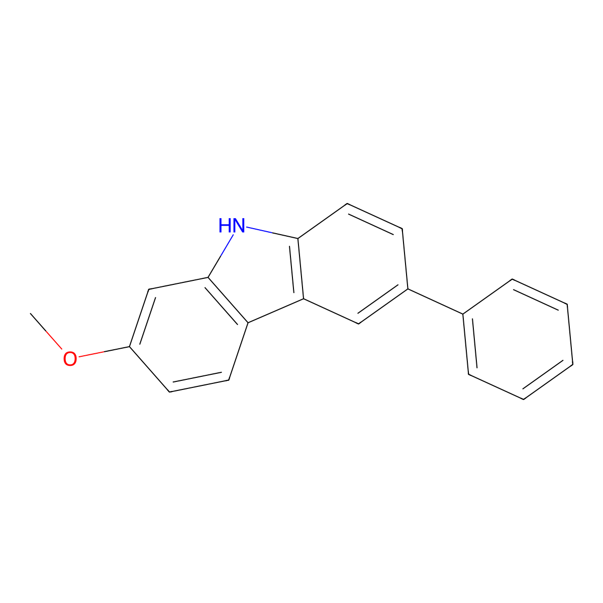 2-Methoxy-6-phenyl-9H-carbazole molecular structure, CAS 2315438-80-1