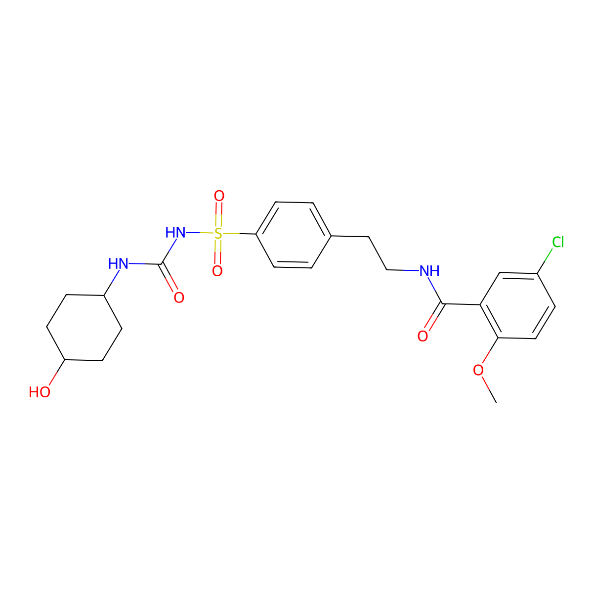 4'-Hydroxyglibenclamide molecular structure, CAS 23155-00-2
