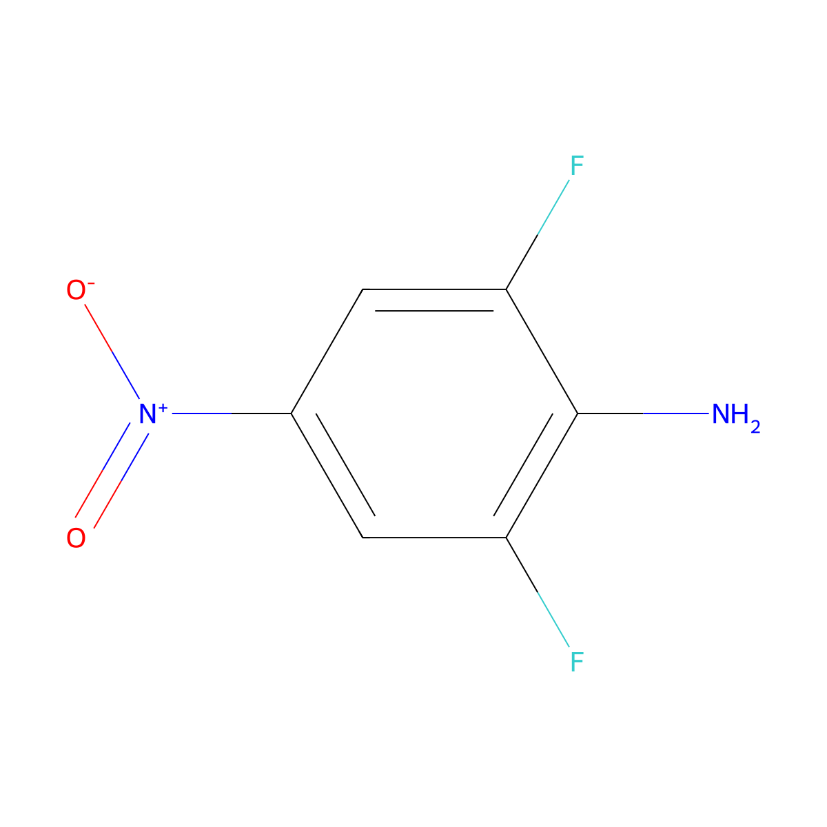 2,6-Difluoro-4-nitroaniline molecular structure, CAS 23156-27-6