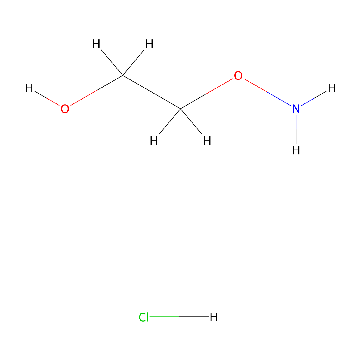 Ethanol, 2-(aminooxy)-, hydrochloride molecular structure, CAS 23156-68-5
