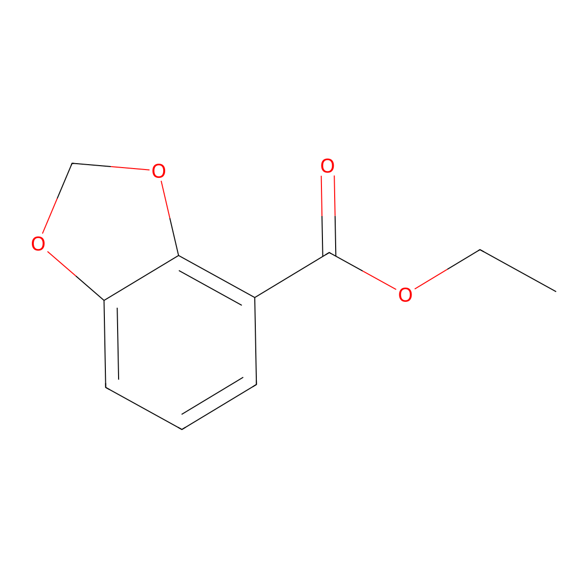 Ethyl benzo[d][1,3]dioxole-4-carboxylate molecular structure, CAS 23158-06-7