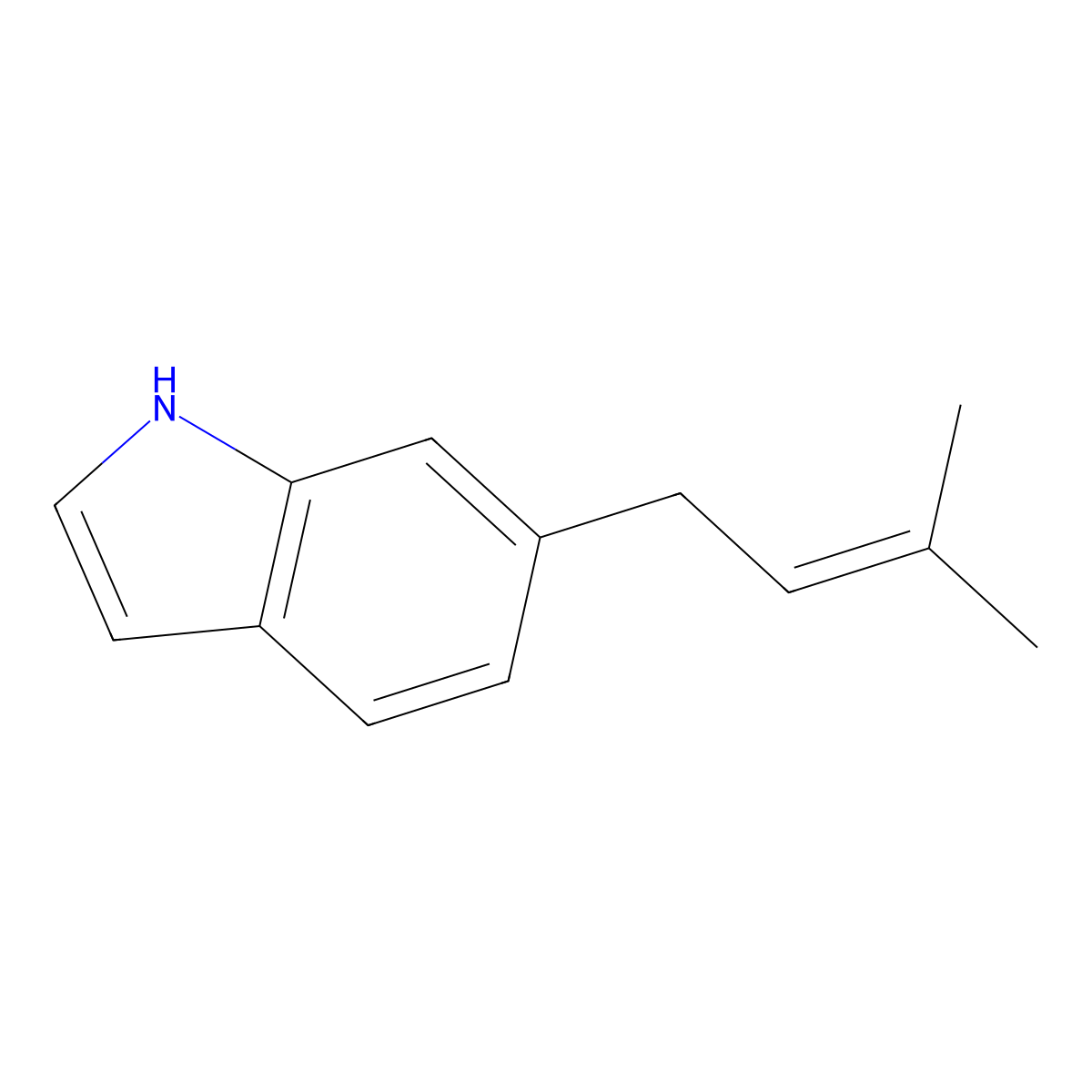 6-Prenylindole molecular structure, CAS 23158-16-9