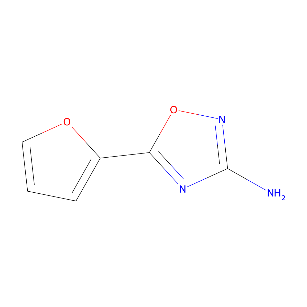 5-(Furan-2-yl)-1,2,4-oxadiazol-3-amine molecular structure, CAS 23159-52-6