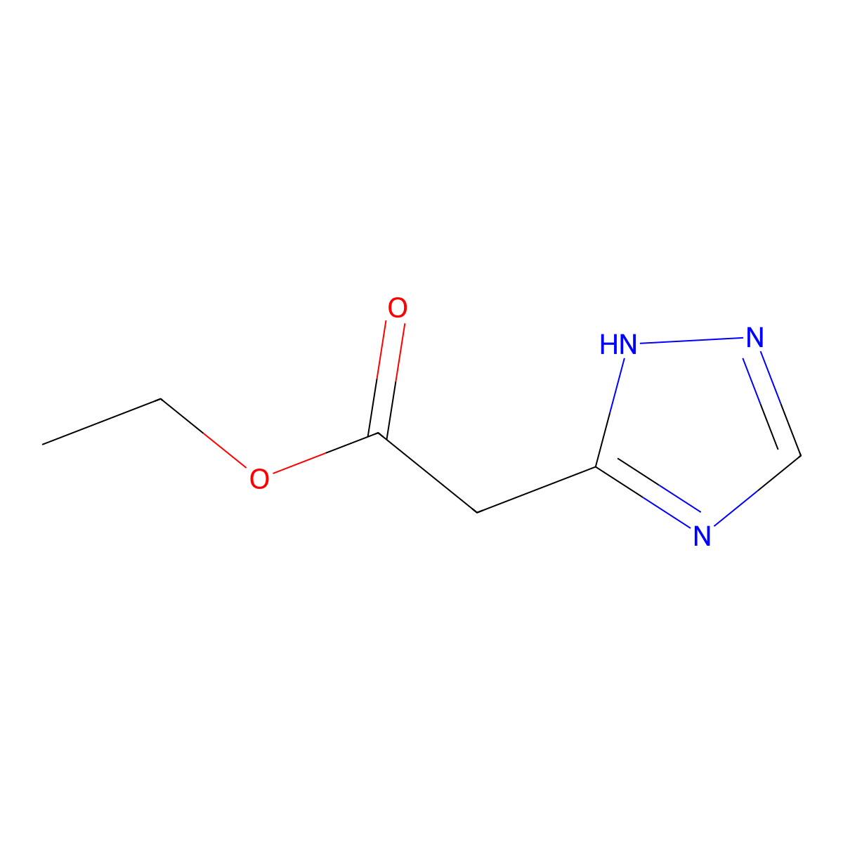 ethyl 2-(1H-1,2,4-triazol-5-yl)acetate molecular structure, CAS 23159-61-7