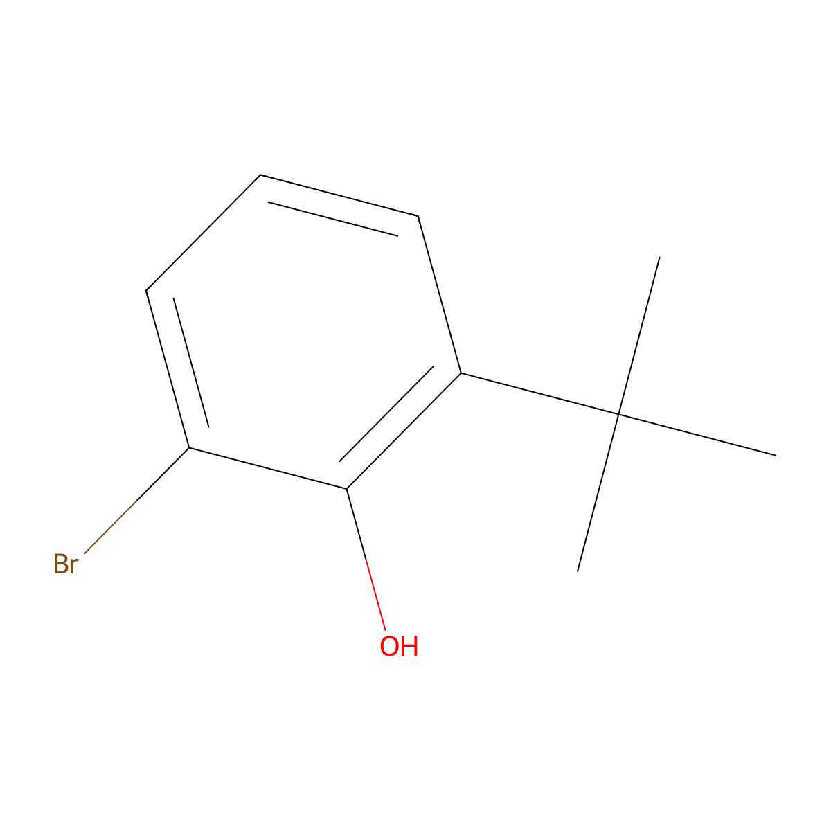 2-Bromo-6-tert-butylphenol molecular structure, CAS 23159-87-7