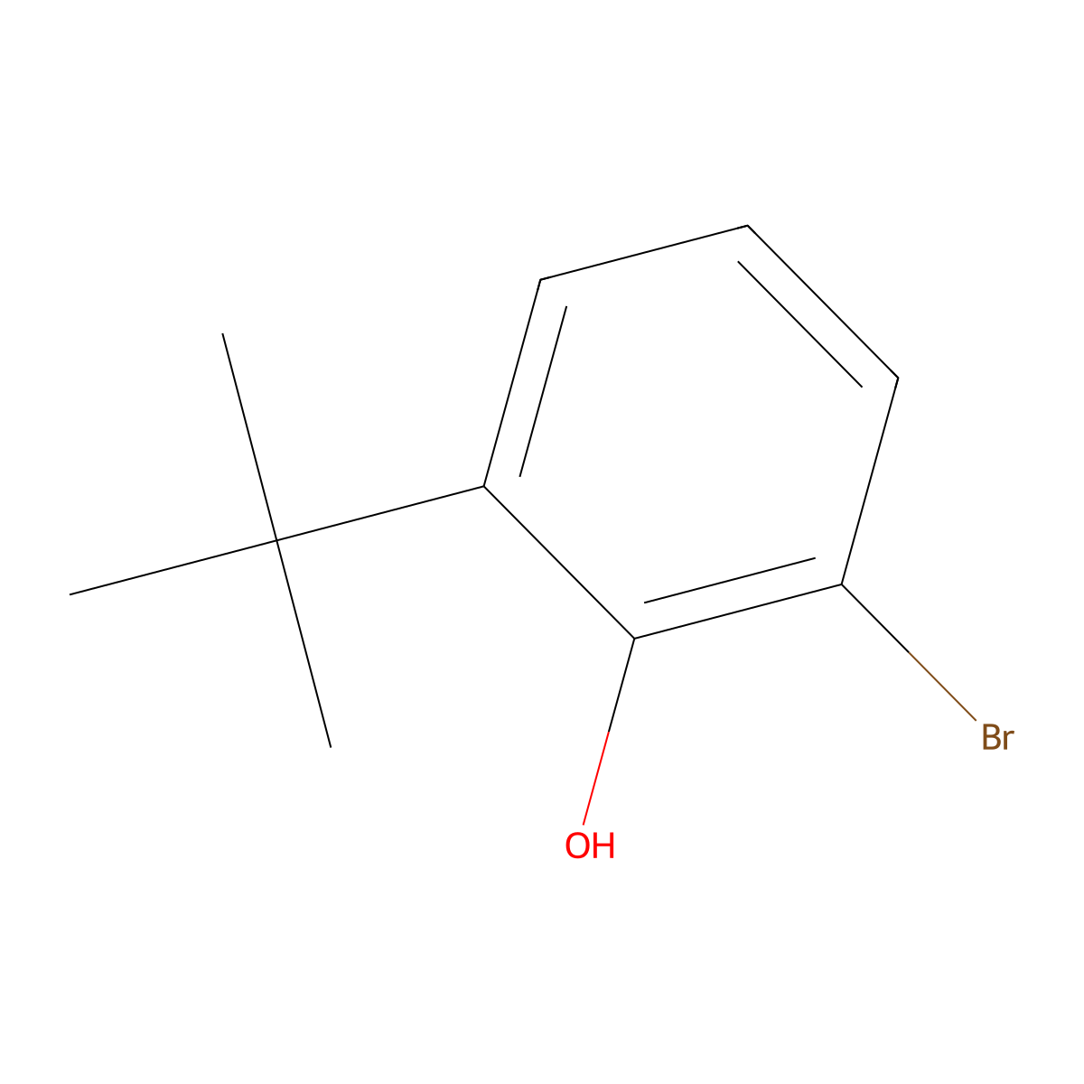 2-Bromo-6-tert-butylphenol molecular structure, CAS 23159-87-7