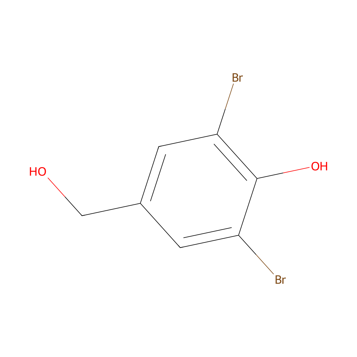 2,6-Dibromo-4-(hydroxymethyl)phenol molecular structure, CAS 2316-62-3