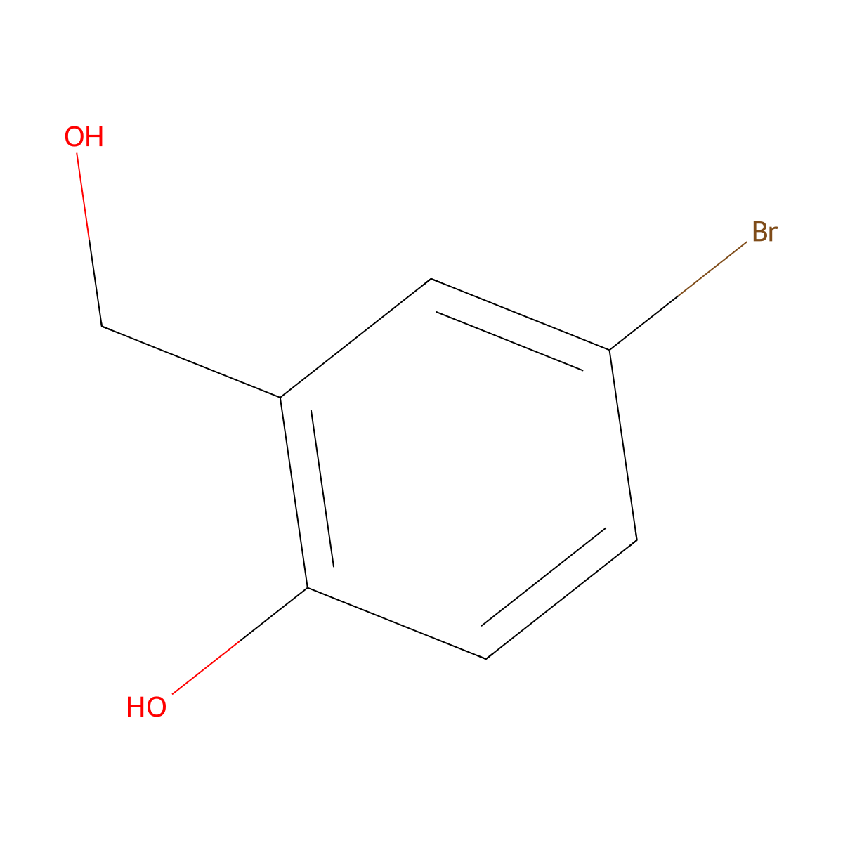 5-Bromo-2-hydroxybenzyl alcohol molecular structure, CAS 2316-64-5