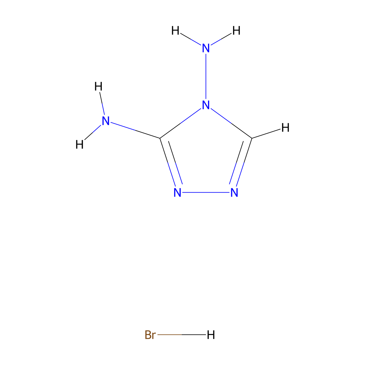 4H-1,2,4-triazole-3,4-diamine hydrobromide molecular structure, CAS 23160-99-8