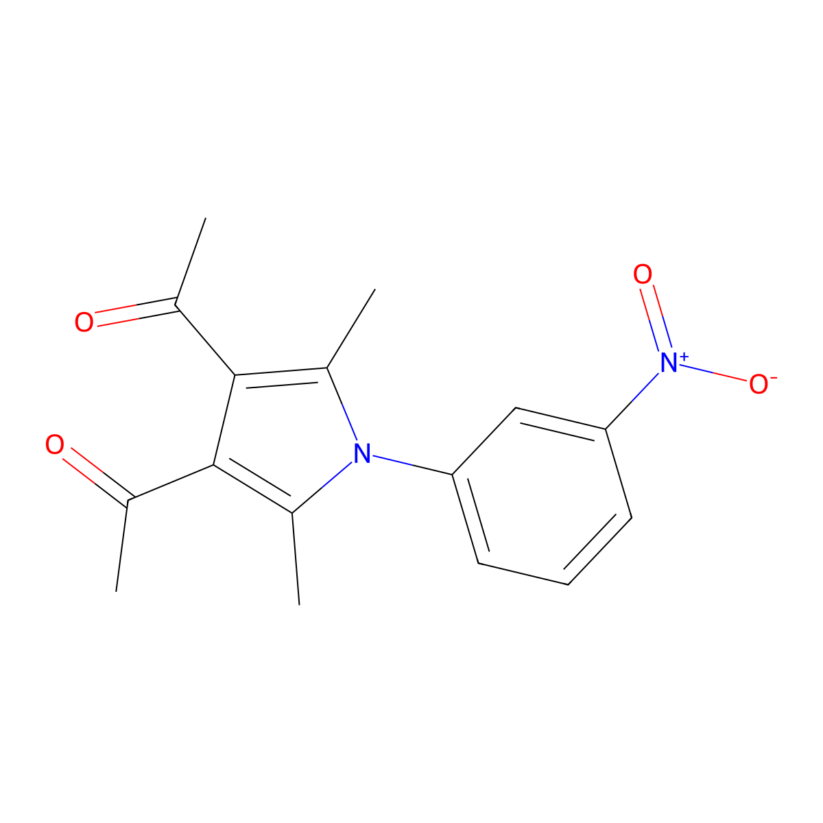 1-[4-Acetyl-2,5-dimethyl-1-(3-nitrophenyl)pyrrol-3-yl]ethanone molecular structure, CAS 231606-77-2