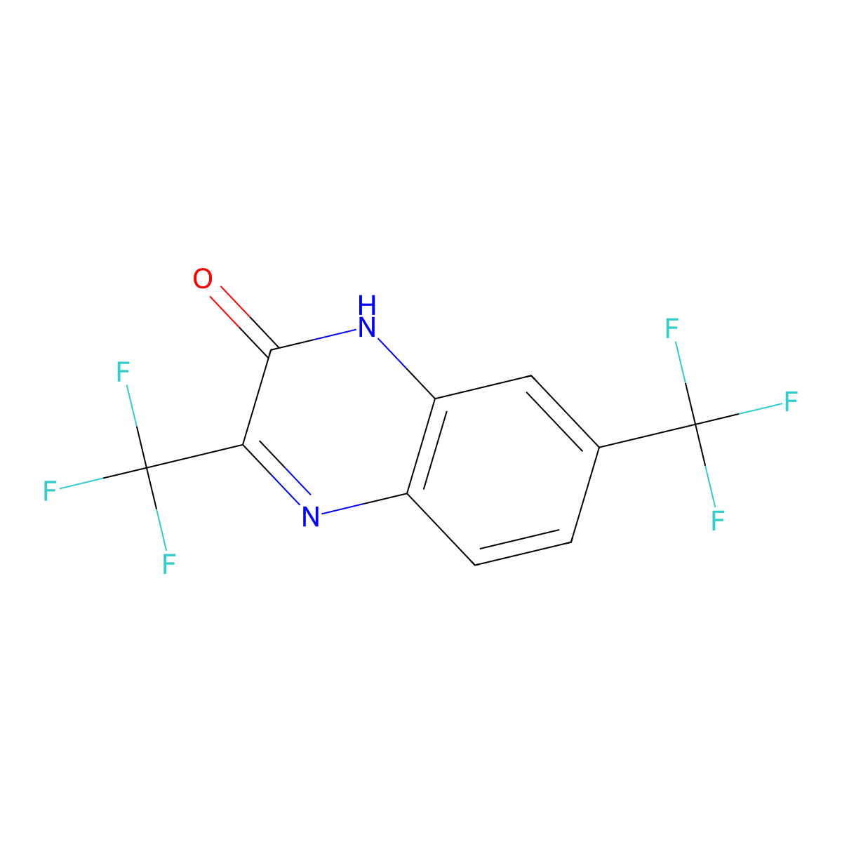3,7-Bis(trifluoromethyl)-1,2-dihydroquinoxalin-2-one molecular structure, CAS 231607-77-5