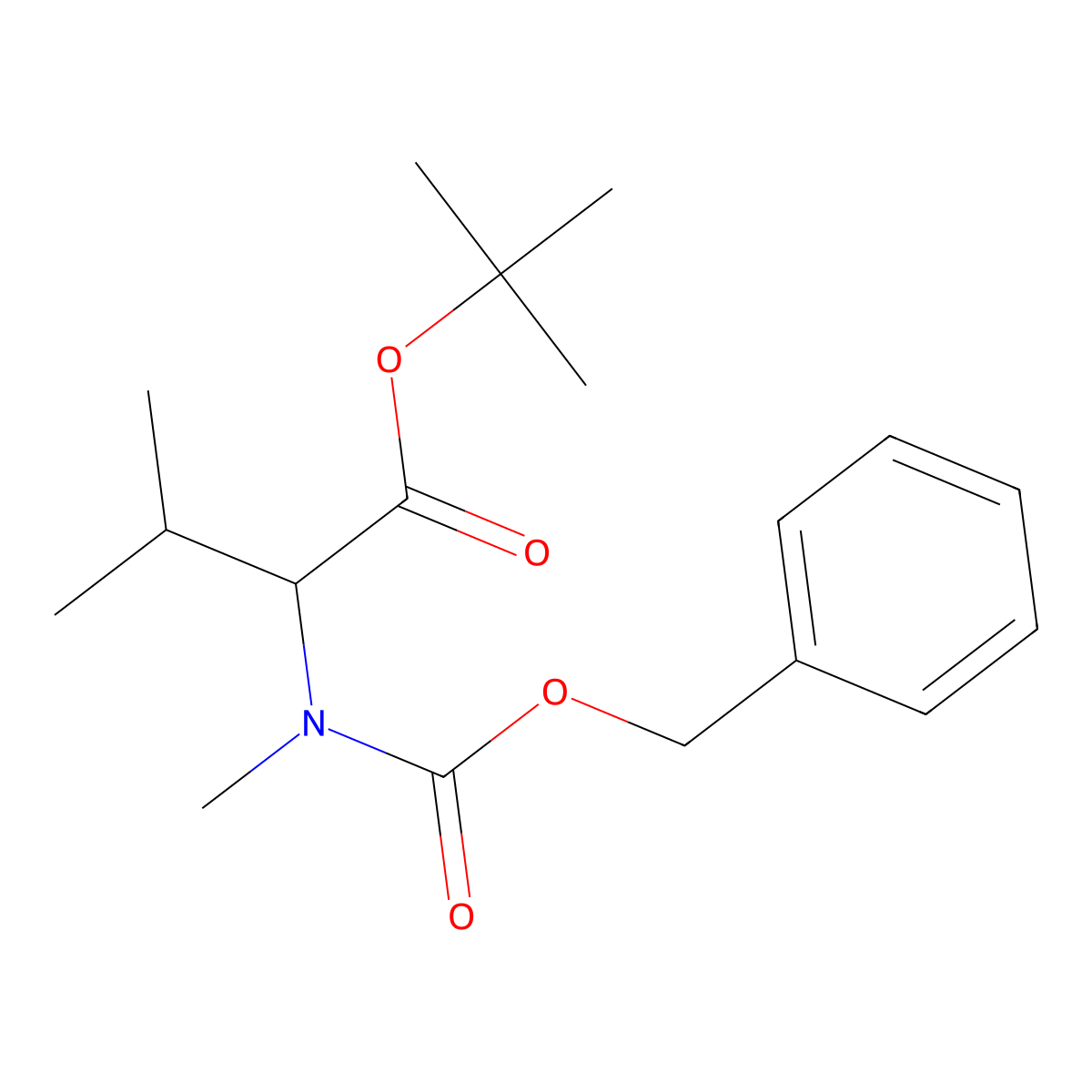 N-Methyl-N-Cbz-L-valine tert-butyl ester molecular structure, CAS 23161-76-4