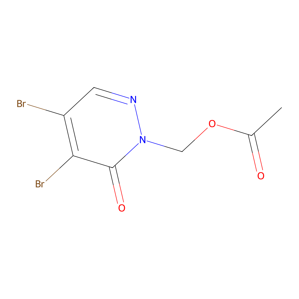 [4,5-dibromo-6-oxo-1(6H)-pyridazinyl]methyl acetate molecular structure, CAS 231613-44-8
