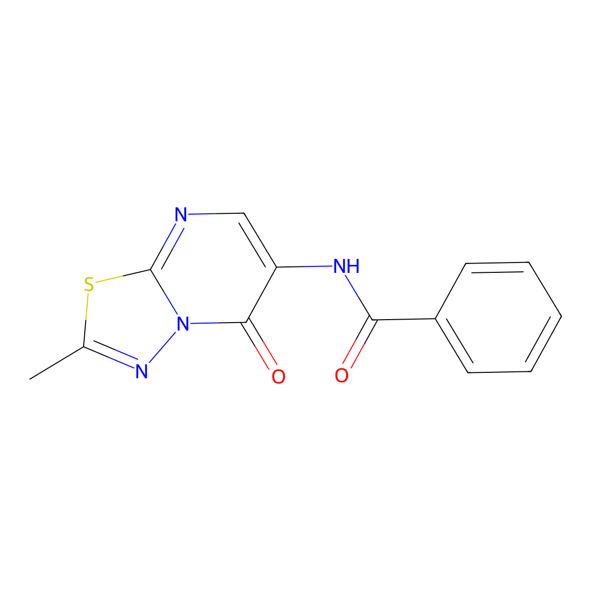N-(2-methyl-5-oxo-[1,3,4]thiadiazolo[3,2-a]pyrimidin-6-yl)benzamide molecular structure, CAS 231619-65-1