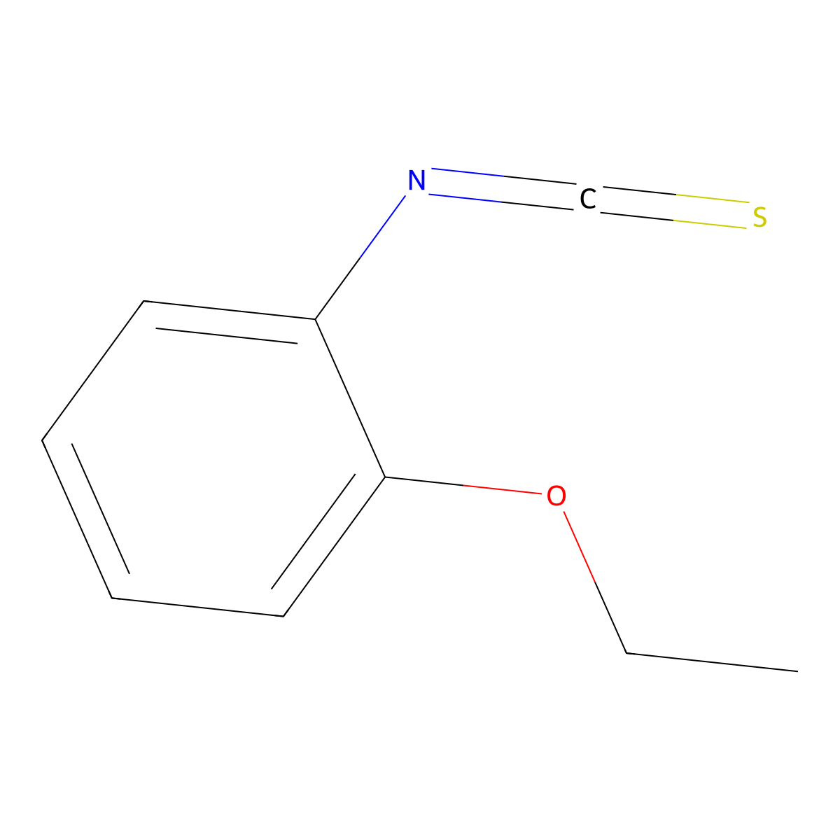 o-Ethoxyphenyl isothiocyanate molecular structure, CAS 23163-84-0