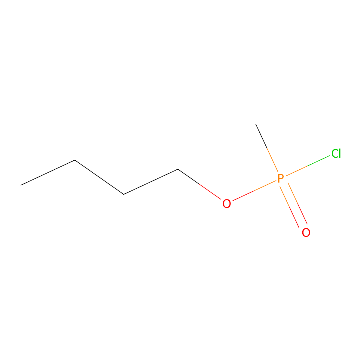 Butyl chloro(methyl)phosphinate molecular structure, CAS 23164-47-8